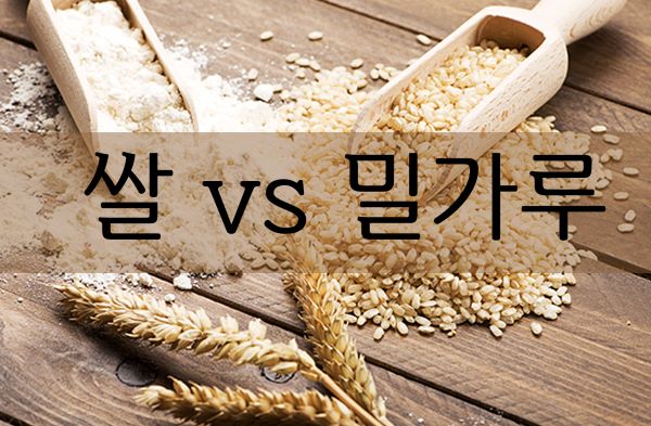 쌀 vs 밀가루	